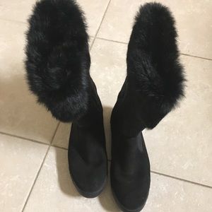Coach boots with fur on top